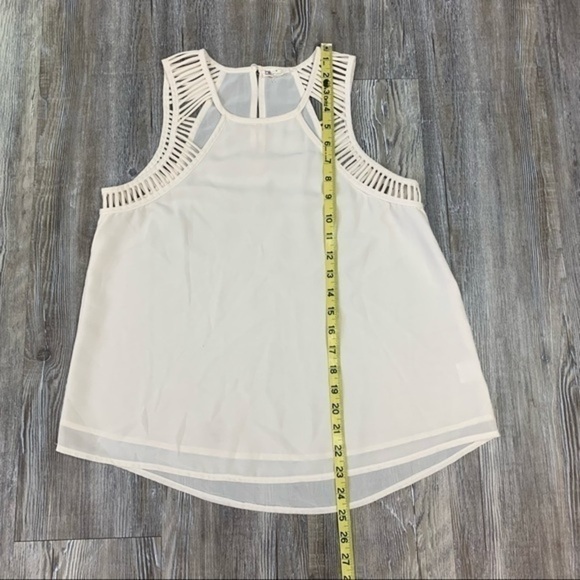 Colton Candy Creamy White Tank with Cut Out Strappy Detail Size Small - Picture 12 of 15
